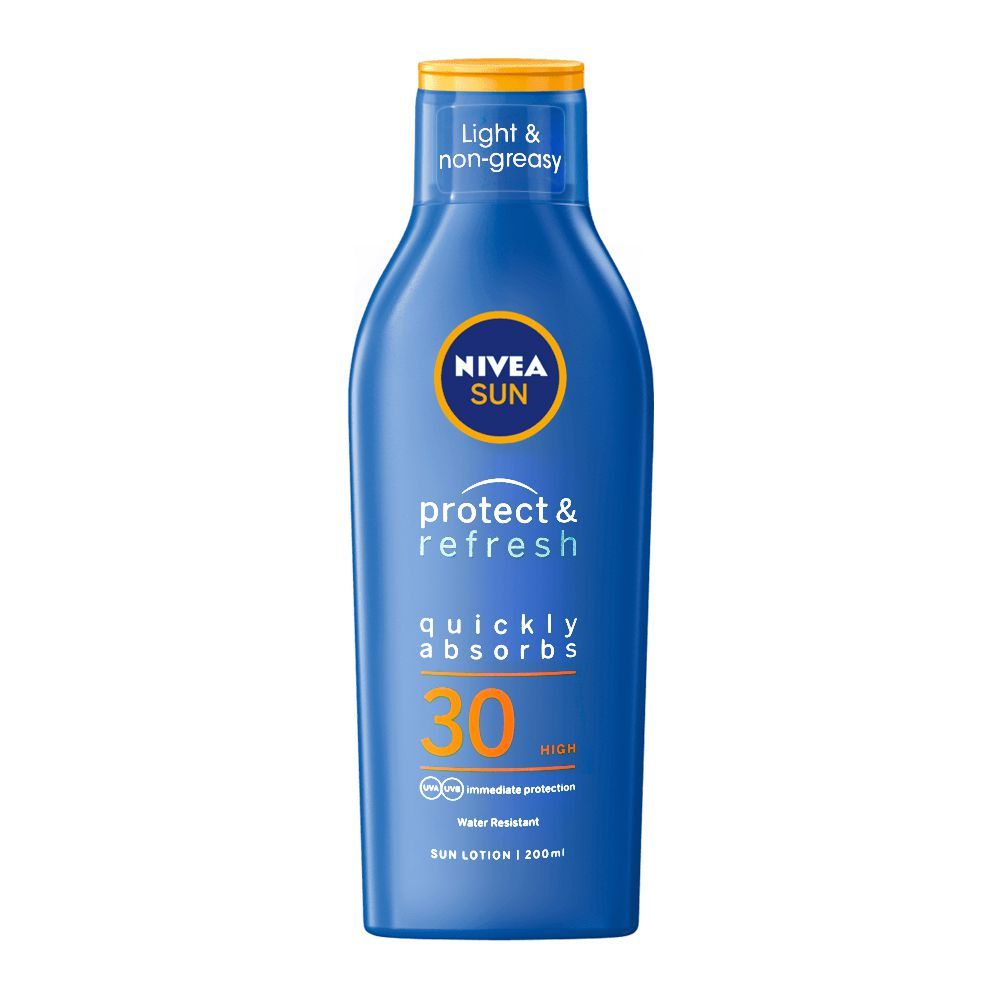 Nivea Sun Protect & Refresh, Quickly Absorbs, SPF-30 High Sun Lotion, 200ml