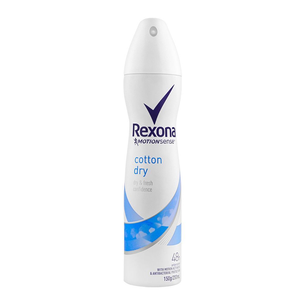 Rexona Motion Sense Women Cotton Dry 48hrs Antiperspirant Body Spray, 250ml