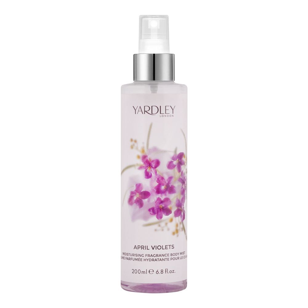 Yardley April Violets Moisturising Fragrance Body Mist, 200ml