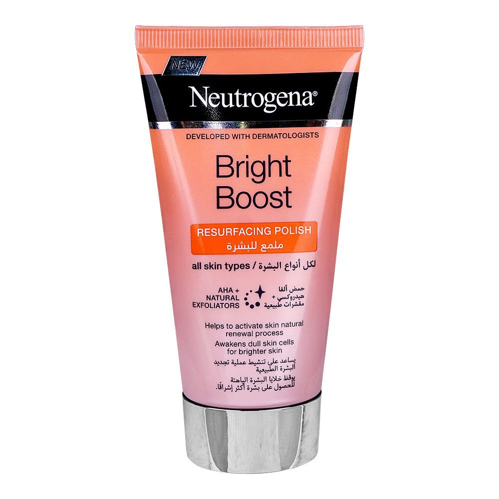 Neutrogena Bright Boost Resurfacing Polish, AHA Natural Exfoliators, For All Skin Types, 75ml