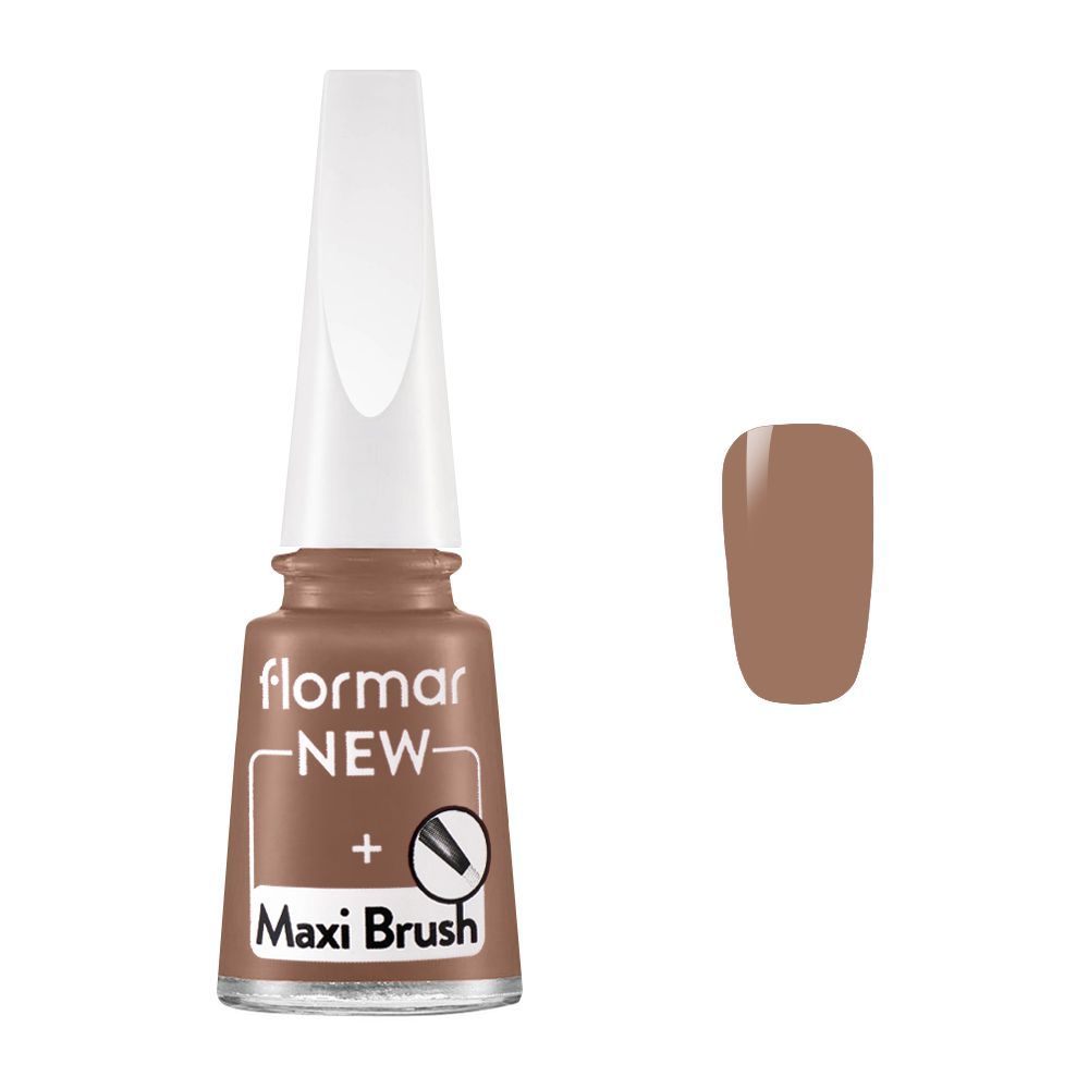 FLormar Maxi Brush Nail Enamel, 079, Beige Dessert, 11ml