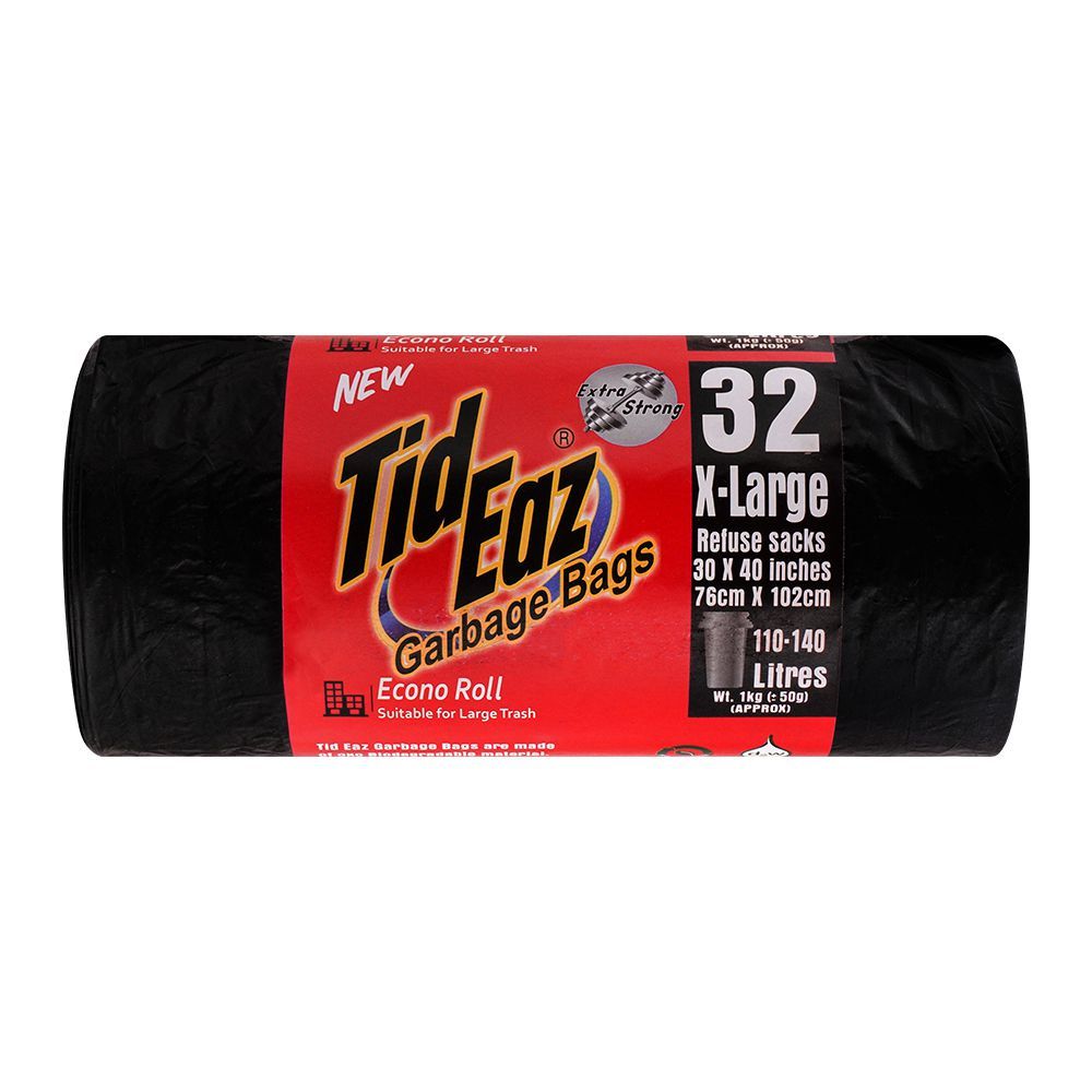 Tid Eaz Garbage Bags No. 32, X-Large, Refuse Sacks, 30x40 Inches
