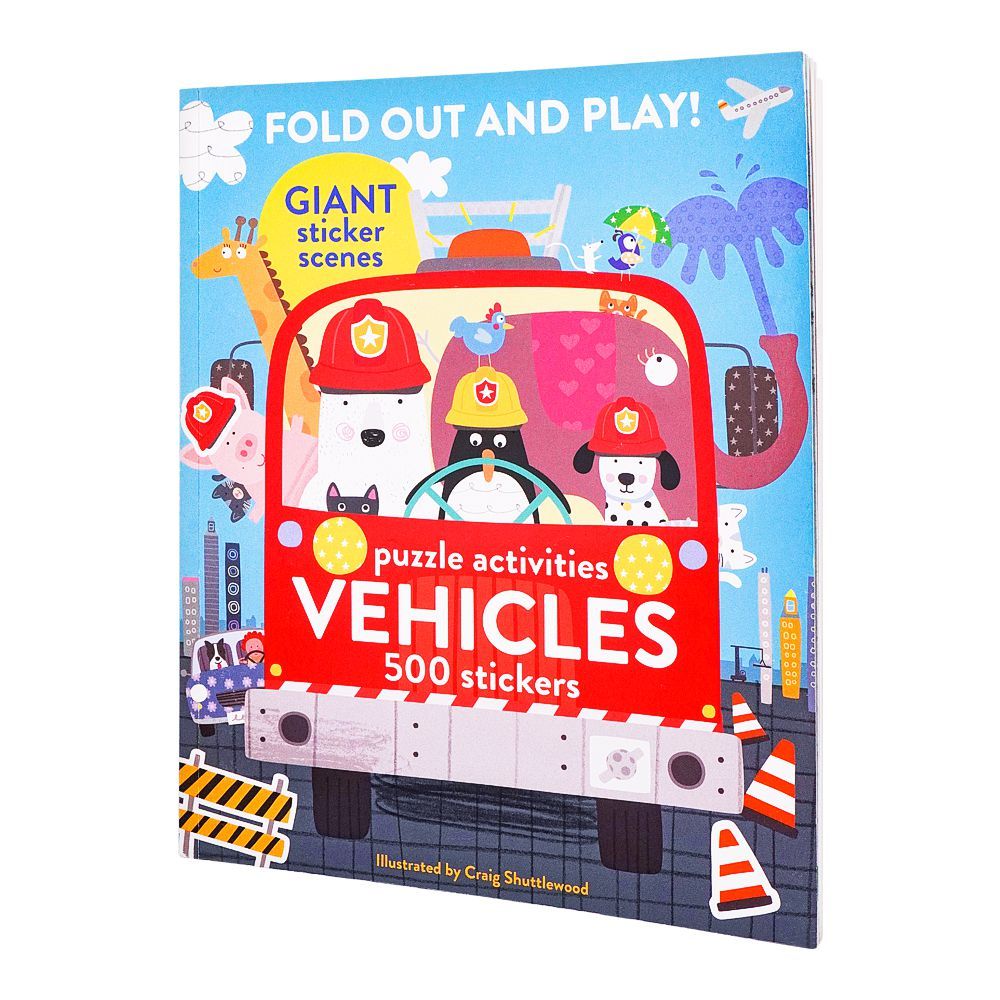 Fold Out And Play Vehicles: Giant Sticker Scenes, Book