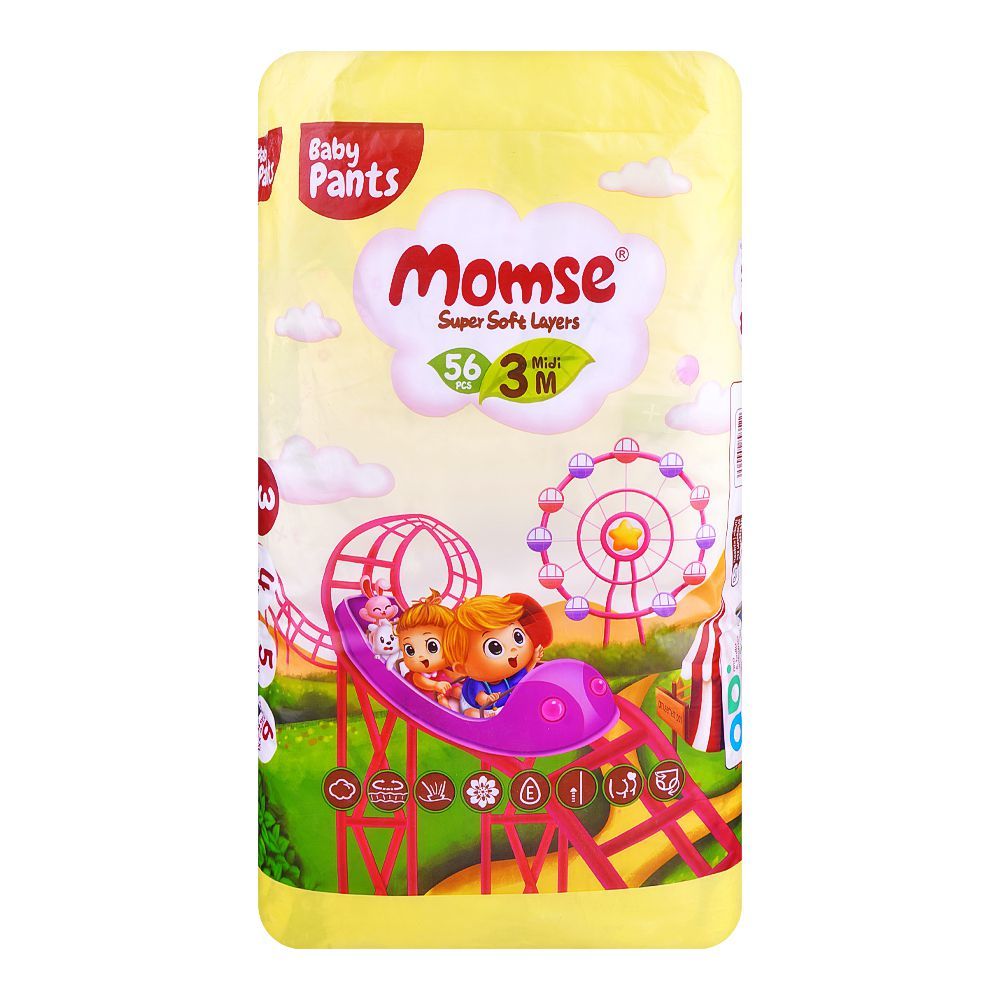 Momse Baby Pants Medium-3, 6-11kg, 64-Pack