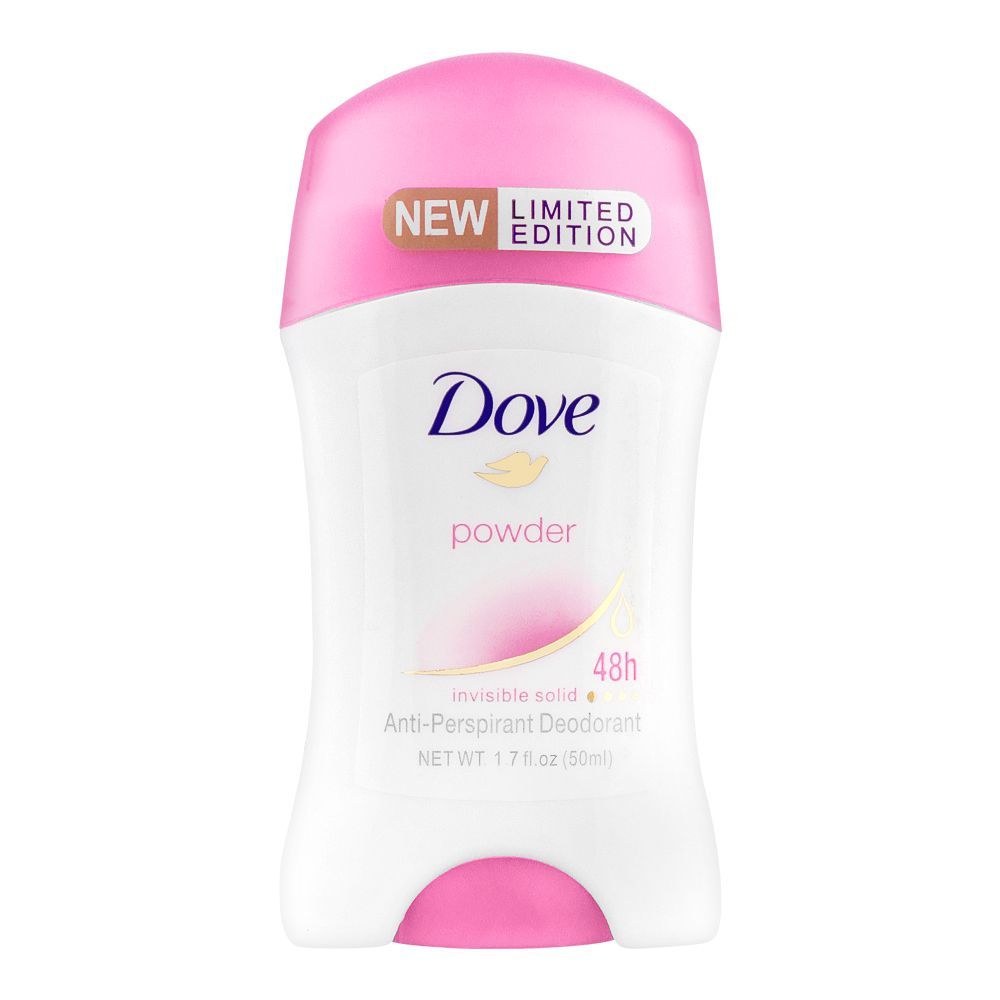 Dove Powder Invisible Solid 48H Anti-Perspirant Deodorant Stick, 50ml