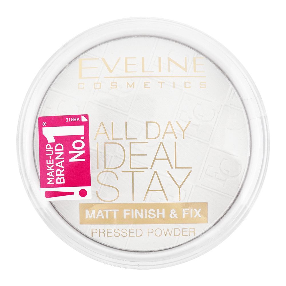 Eveline All Day Ideal Stay Matt Finish & Fix Pressed Powder, 60, White