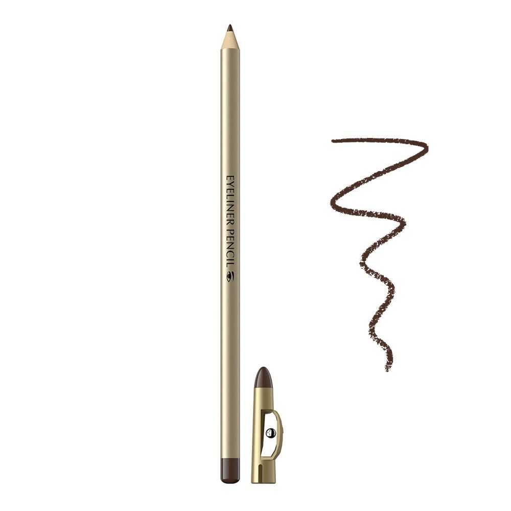 Eveline Eyeliner Pencil Long Wear With Sharpener, Brown
