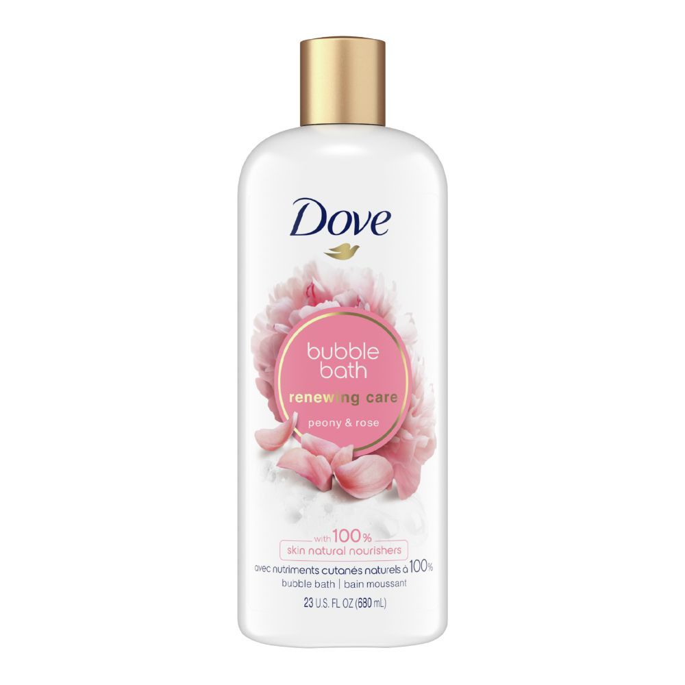 Dove Renewing Care Peony & Rose Bubble Bath, 680ml