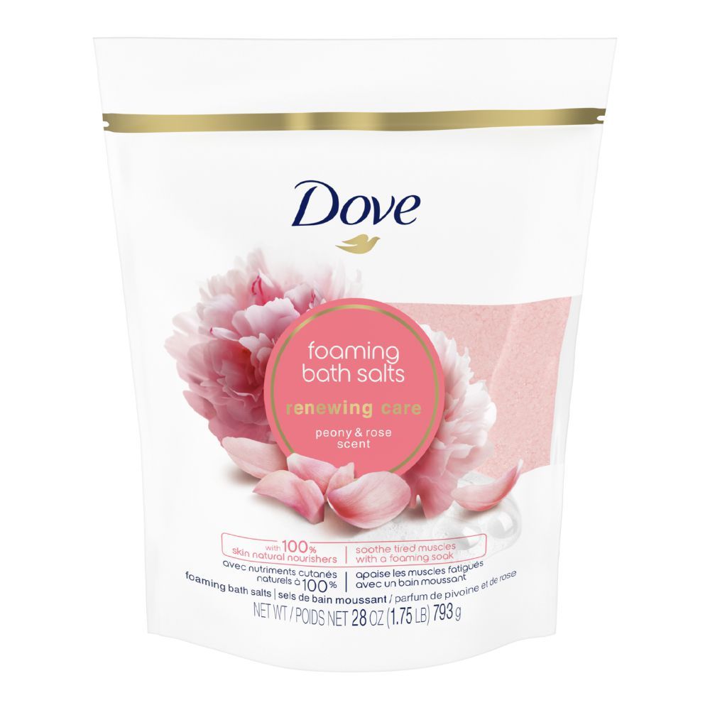 Dove Renewing Care Peony & Rose Scent Foaming Bath Salts, 793g