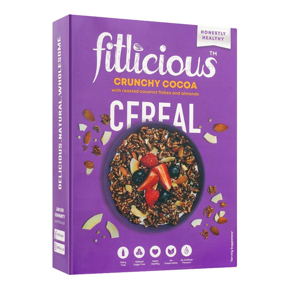 Fitlicious Crunchy Cocoa Cereal Box, 300g