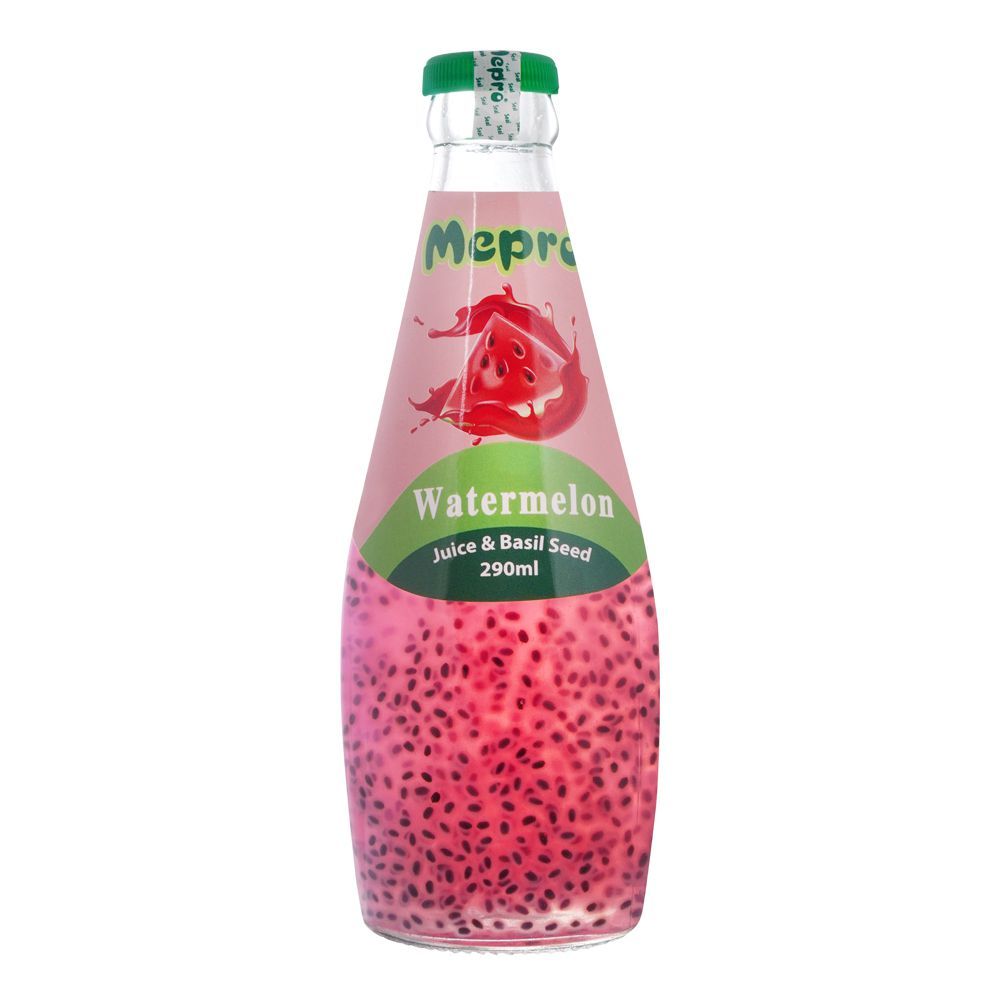 Mepro Watermelon Juice & Basil Seed Drink, 290ml