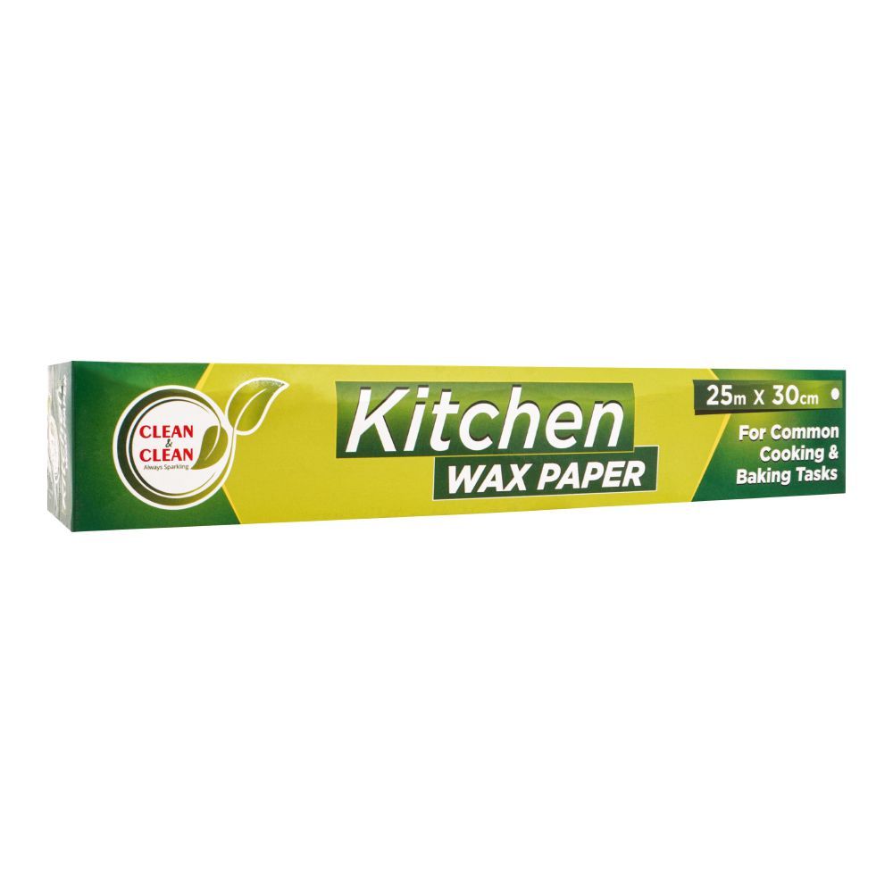 Clean & Clean Kitchen Cooking & Baking Wax Paper, For Common Cooking & Baking Tasks, 25m x 30cm