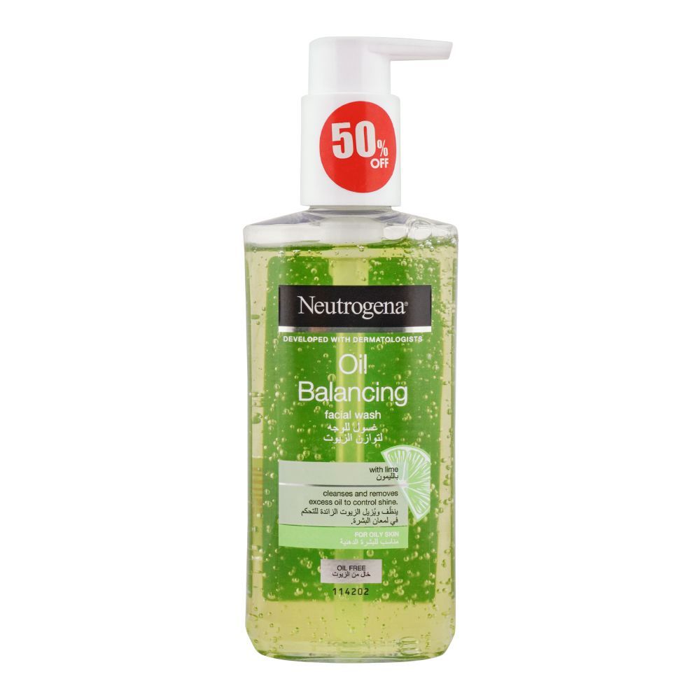Neutrogena Oil Balancing With Lime Oil Free Skin Facial Wash, 200ml