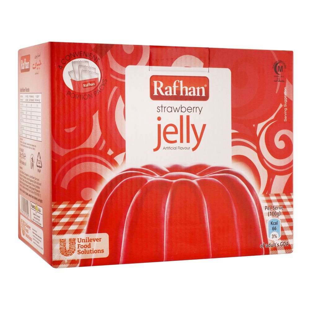 Rafhan Strawberry Jelly Powder, 4 Portions Pack, 2 KG