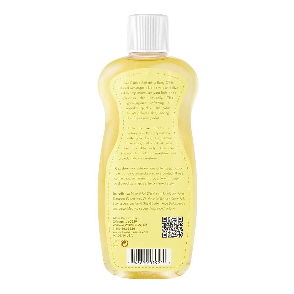 Order Olive Babies Softening Baby Oil, With Argan Oil, Aloe Vera