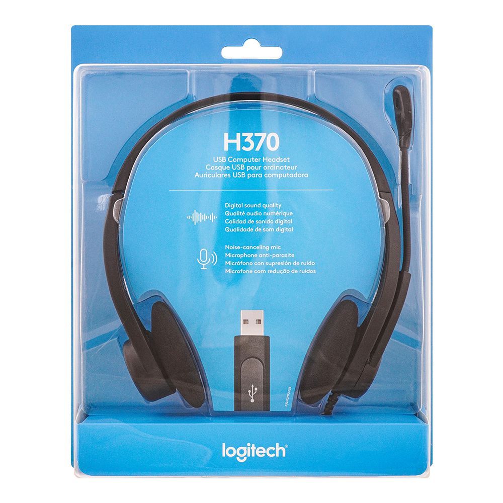 Purchase Logitech USB Computer Headset, Black, H370, 981-000710 Online ...