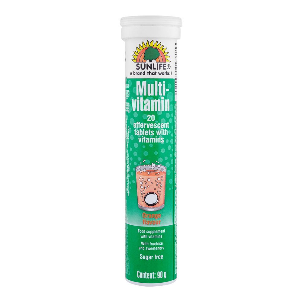 Sun Life Multi-Vitamin Orange Tablets, 20-Pack