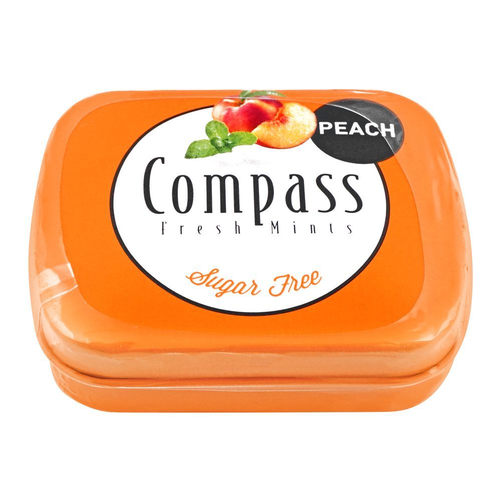 Compass Fresh Mints, Peach, Sugar-Free, 14g