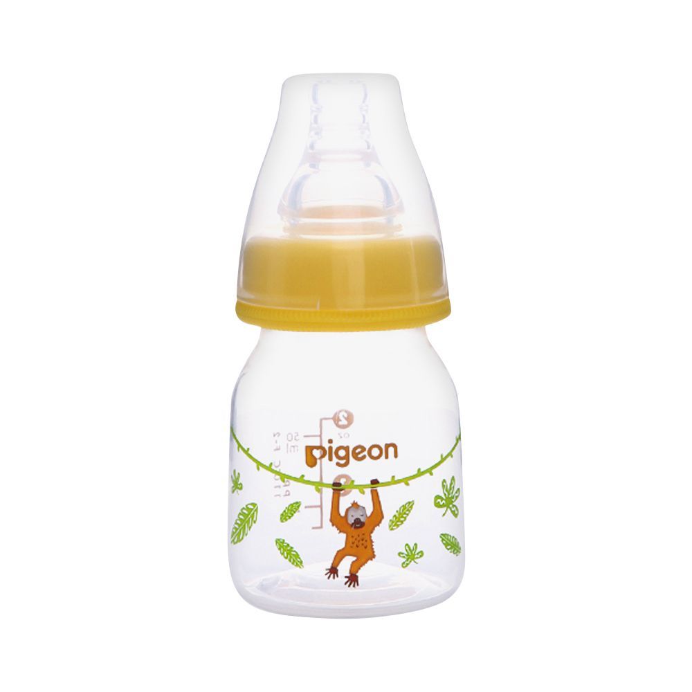 Pigeon Flexible SN Soft & Elastic PP Feeding Bottle, Orangutan, 50ml, A79396