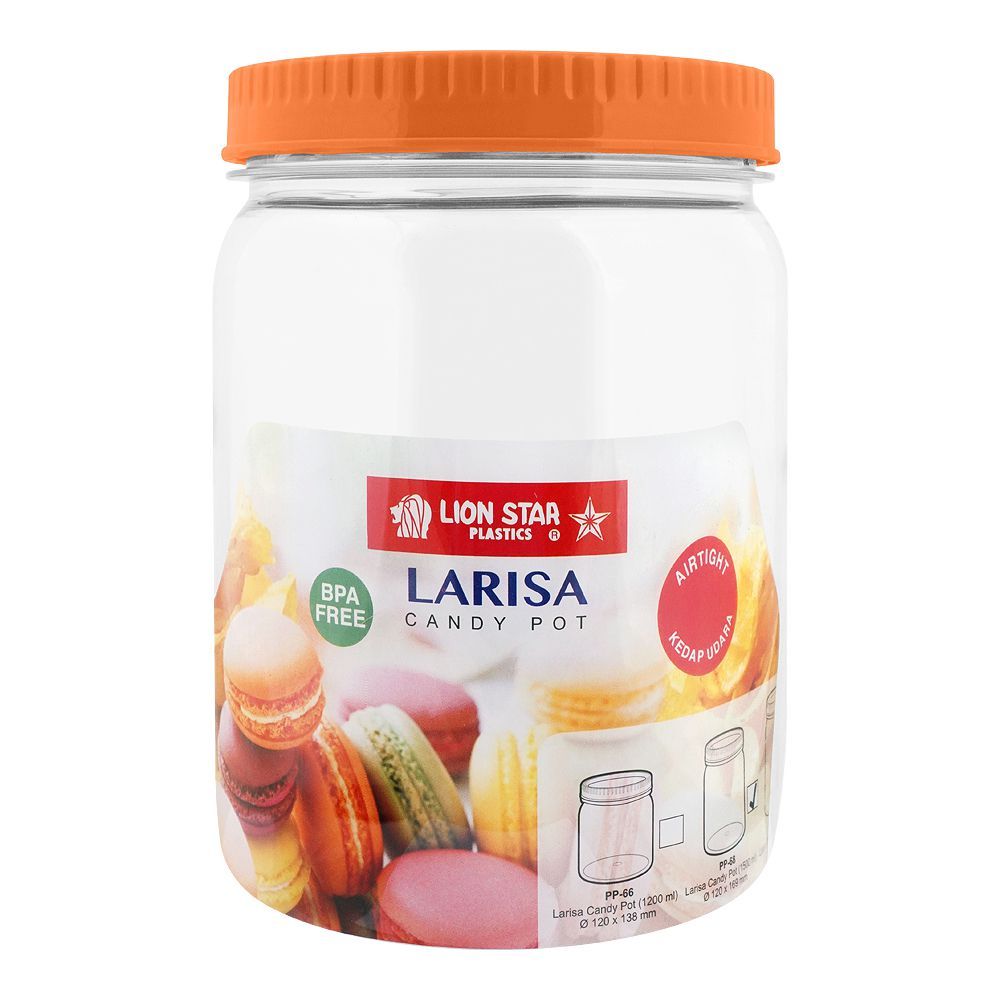 Lion Star Larisa Candy Pot 1500ml, Orange PP-68