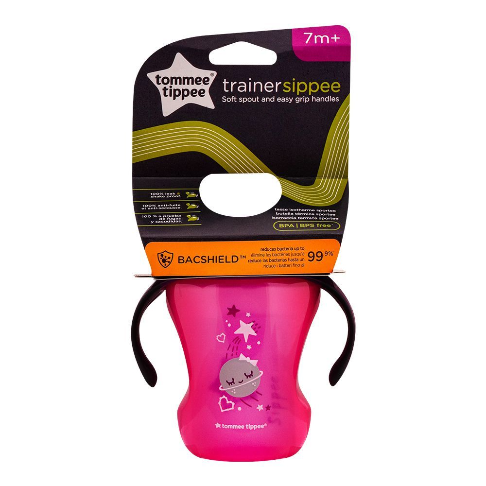 Tommee Tippee Trainer Sippee Cup, 7m+, 8oz, Pink, 549218