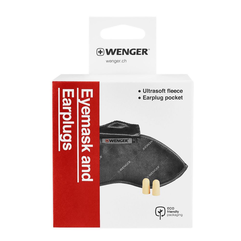 Wenger Eyemask And Earplugs, Black, 611886