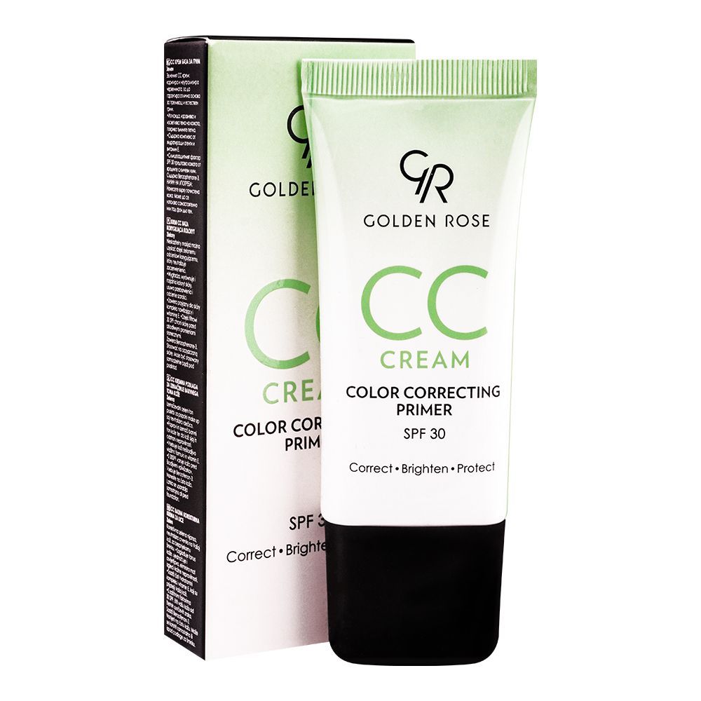 Golden Rose CC Cream Color Correcting Primer, SPF30, Green