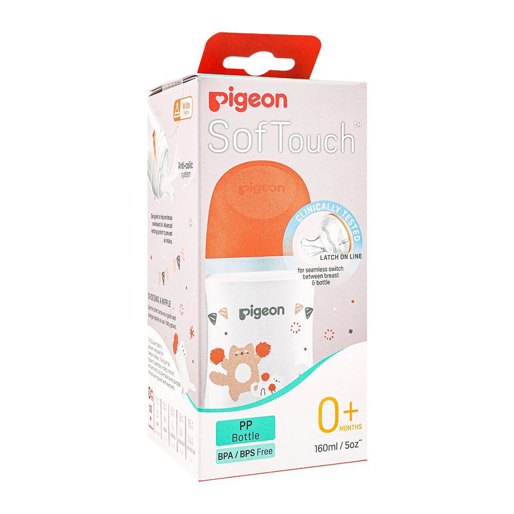 Pigeon Soft Touch Anti-Colic Wide Neck PP Bottle, 160ml, A-79457
