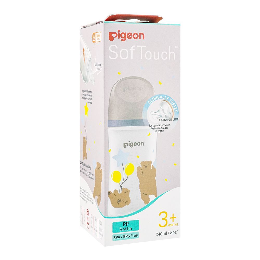 Pigeon Soft Touch Anti-Colic Wide Neck PP Bottle, 240ml, A-79459