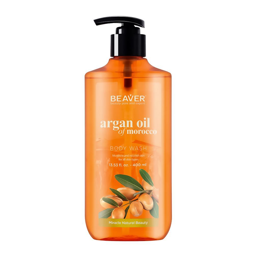 Beaver Argan Oil Of Morocco Body Wash, For All Skin Types, 400ml