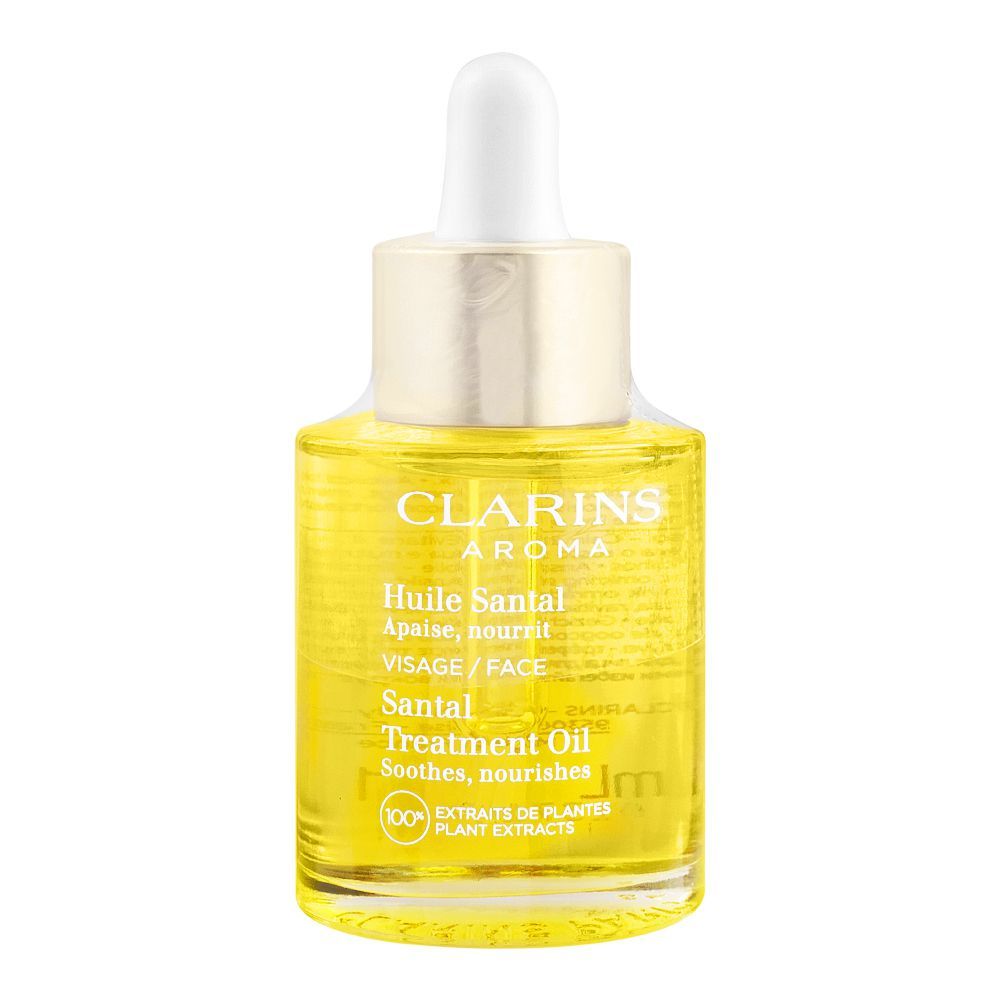 Clarins Paris Aroma Santal Dry Skin Treatment Oil, Dry Skin, 30ml
