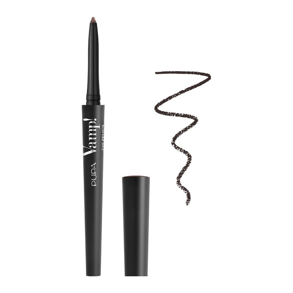 Pupa Milano Vamp! Eye Pencil 2-In-1 Eyeliner And Kajal Waterproof, 202, Outstanding Brown