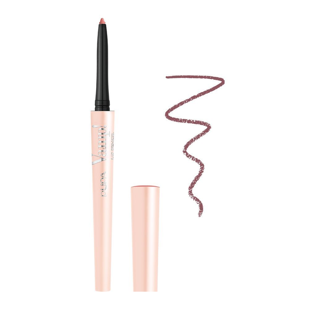 Pupa Milano Vamp! Lip Pencil And Contour, 2-In-1, 007, Charming Peony