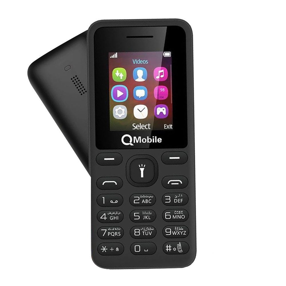 Qmobile Q130 Classic Feature Mobile Phone, Black+Gold