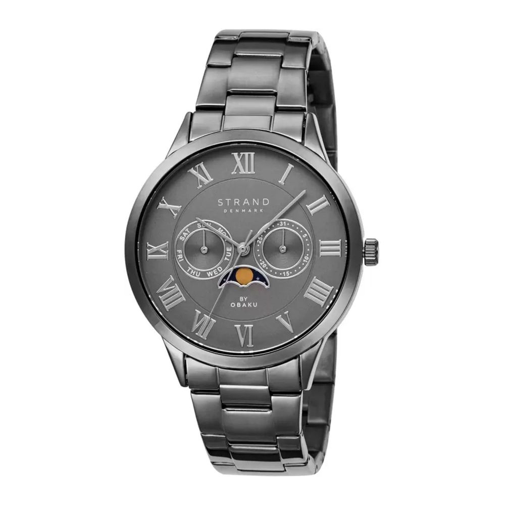 Obaku Men's Grey Round Dial With Bracelet Chronograph Watch, S728gUUSU