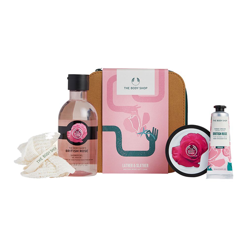 Body Shop Lather & Slather British Rose Gift Set, 17169