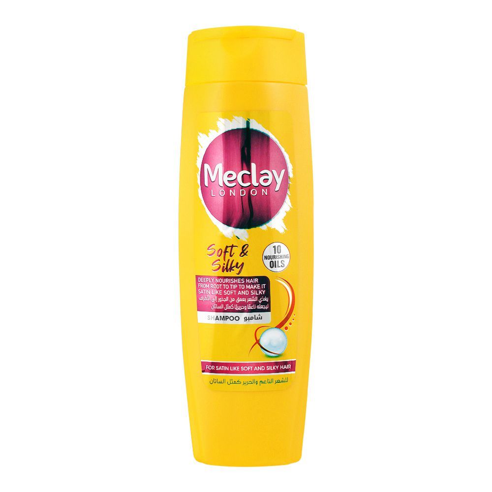 Meclay London 10 Nourishing Oils Soft & Silky Shampoo, For Satin Like Soft & Silky Hair, 360ml