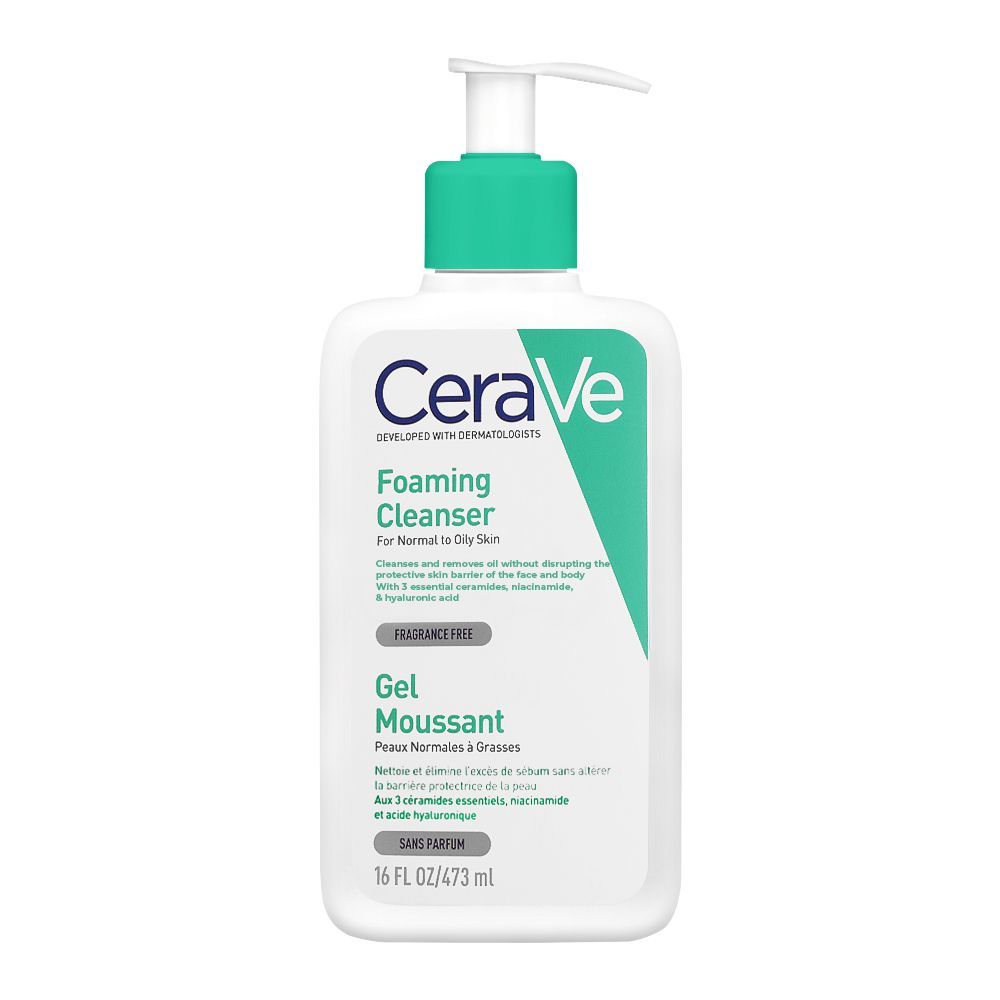 CeraVe Foaming Facial Cleanser, Normal To Oily Skin, 473ml