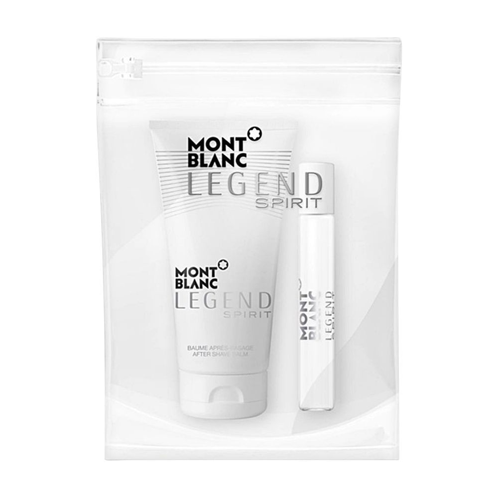 Mont Blanc Spirit Pour Homme For Men Eau De Parfum, 7.5ml, + Balm 50ml, Mini Set