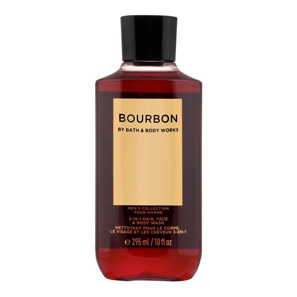 Bath & Body Works Bourbon Men's 3-In-1 Hair, Face & Body Wash, For Men, 295ml