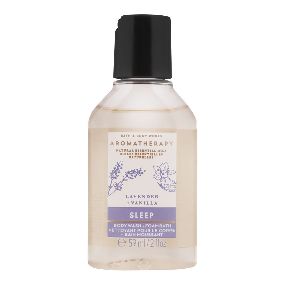 Bath & Body Works Aromatherapy Lavender + Vanilla Sleep Body Wash + Foam Bath, 59ml