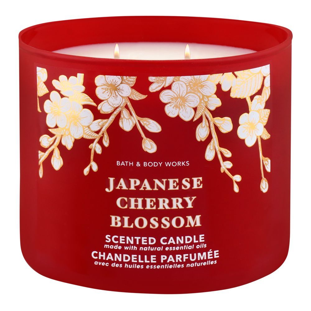 Bath & Body Works Japanese Cherry Blossom Scented Candle, 411g