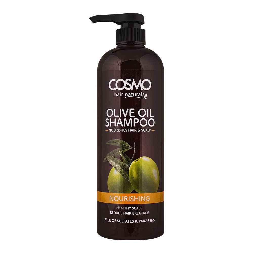 Cosmo Hair Naturals Olive Oil Nourishing Shampoo, Reduce Hair Breakage, 1000ml