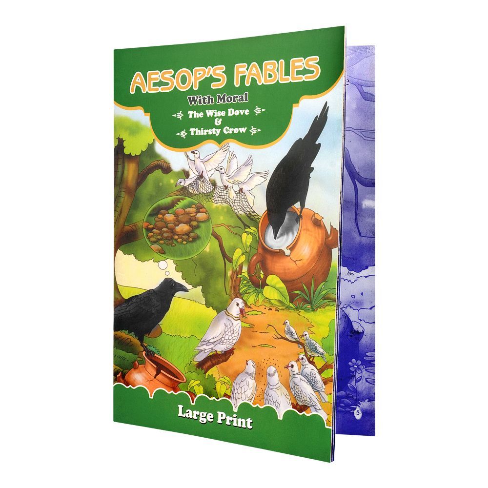 Aesop's Fables With Moral The Wise Dove & Thirsty Crow, Book