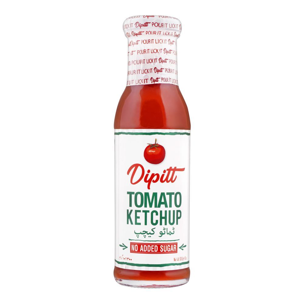 Dipitt Tomato Ketchup, No Added Sugar, 300g