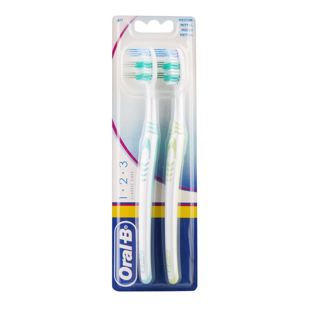 Oral-B Classic Care Toothbrush, Medium, 2-Pack