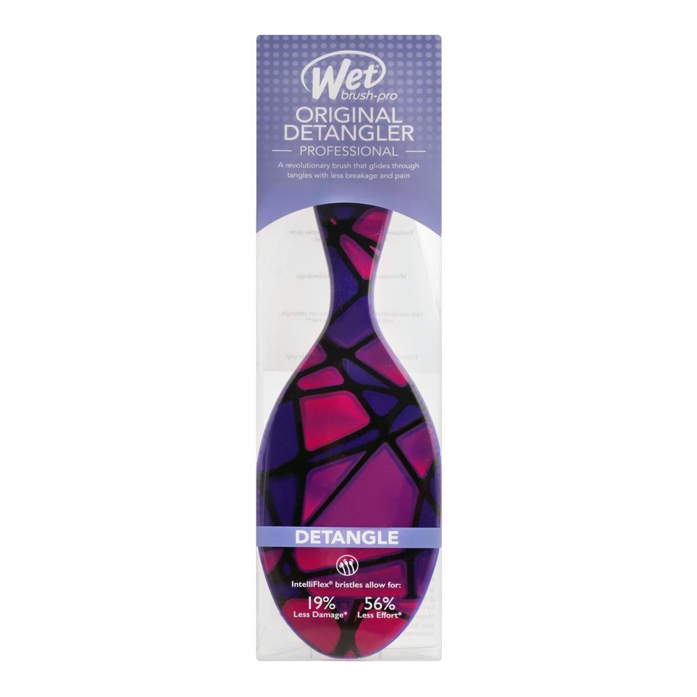 Wet Brush Pro Original Detangle Brush Purple, Stain Glass, BWP830STAIPR