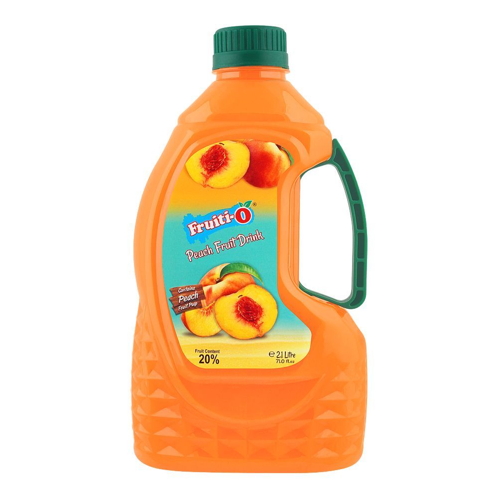 Fruiti-O Peach Fruit Drink, Bottle, 2.1 Liter