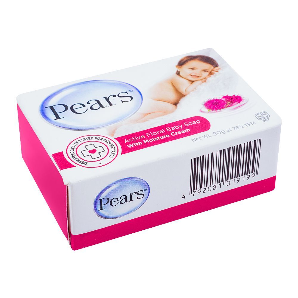 Pears Natural Herbal Extract And Moisture Cream Herbal Baby Soap, 90g