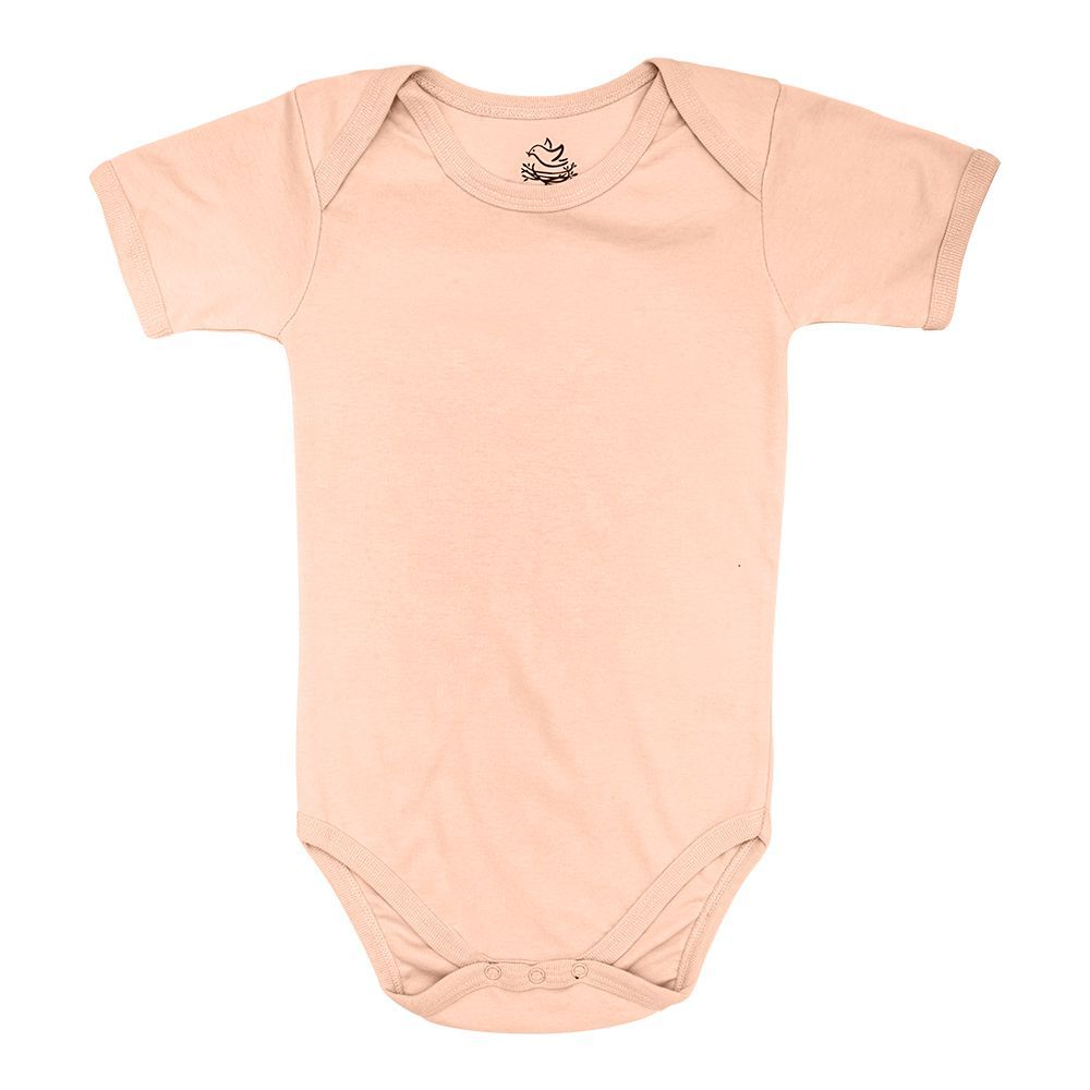 The Nest Interlock Summer In The Air Short Sleeve Bodysuit, Veiled Rose, 5439